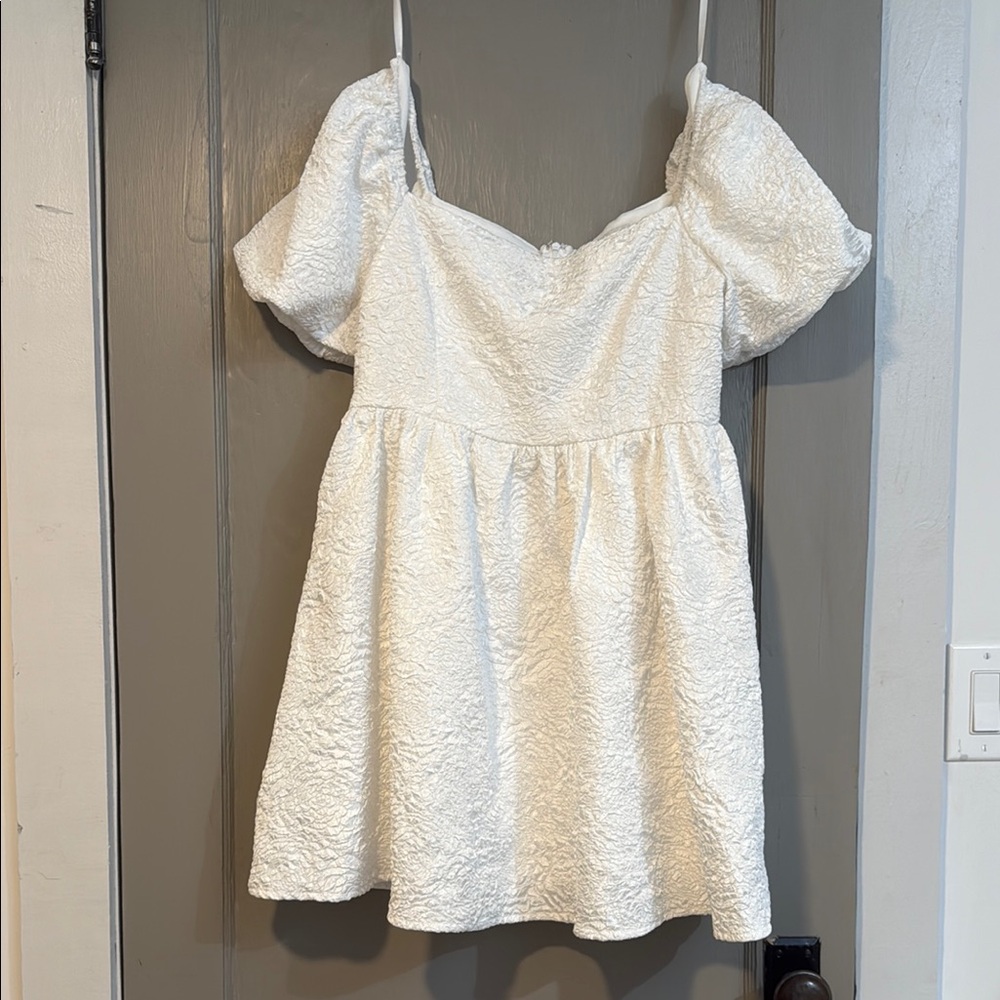 She + Sky Ivory Textured Dress